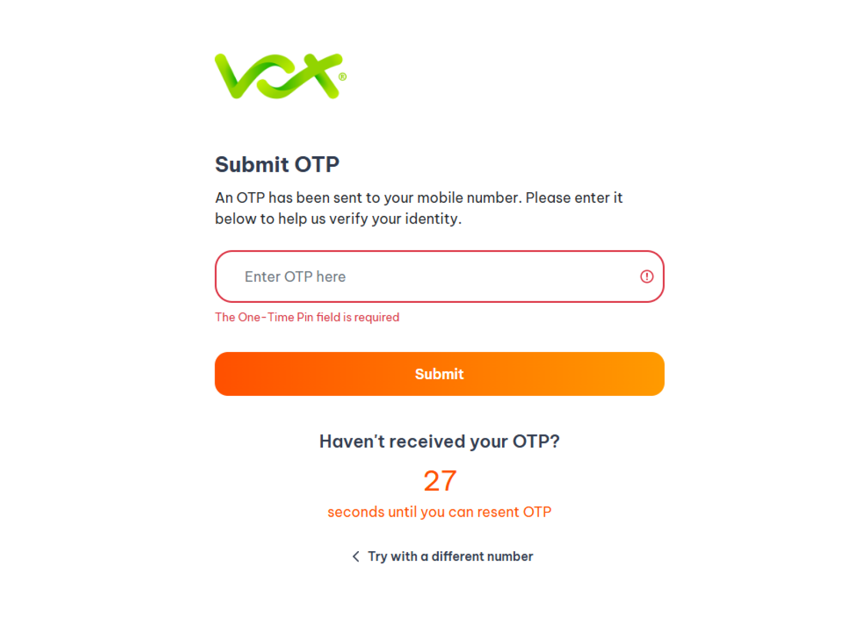 Enter OTP e1737555695795 | Vox | Check your usage
