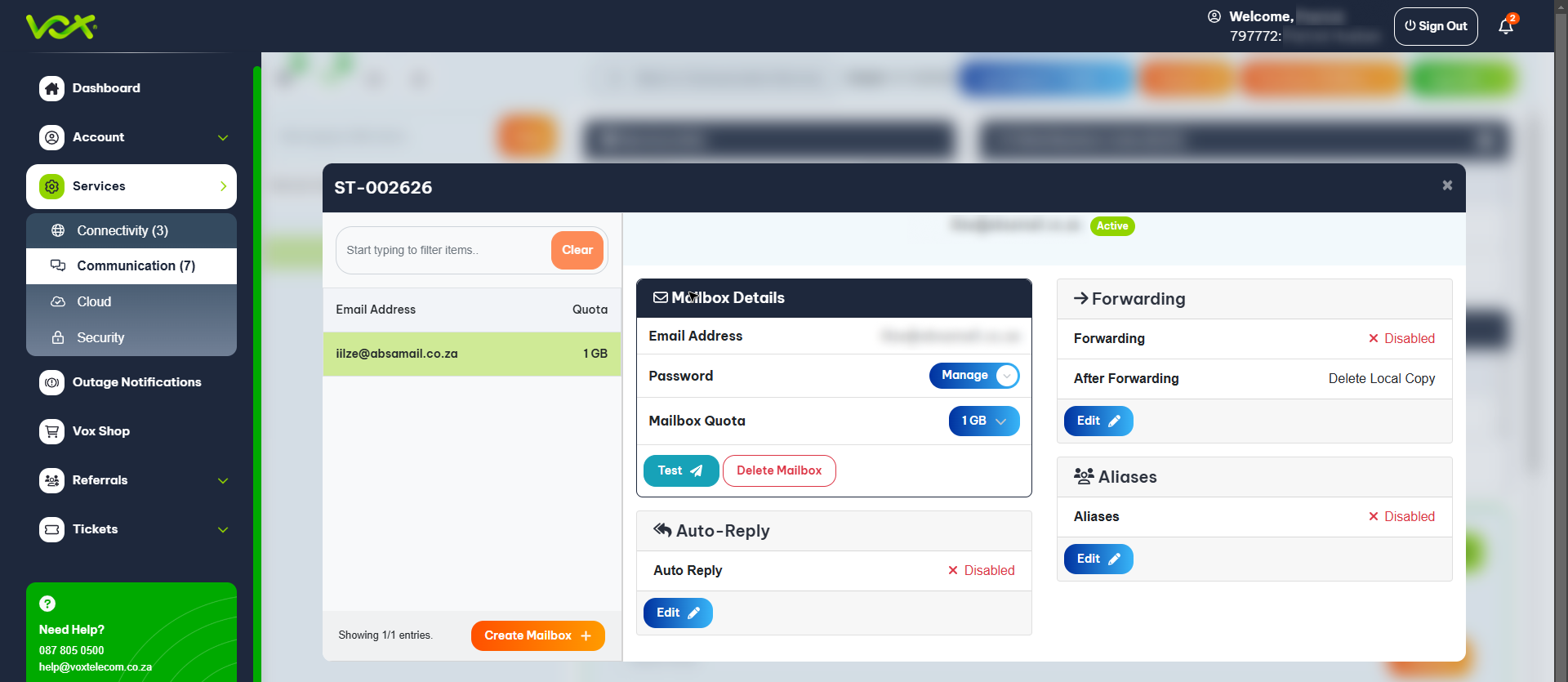 Mailbox Features | Vox | How to Manage your Email Account