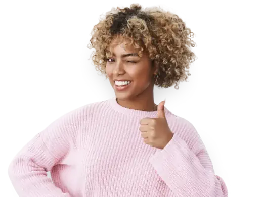 woman thumbs up | Vox | Home V2