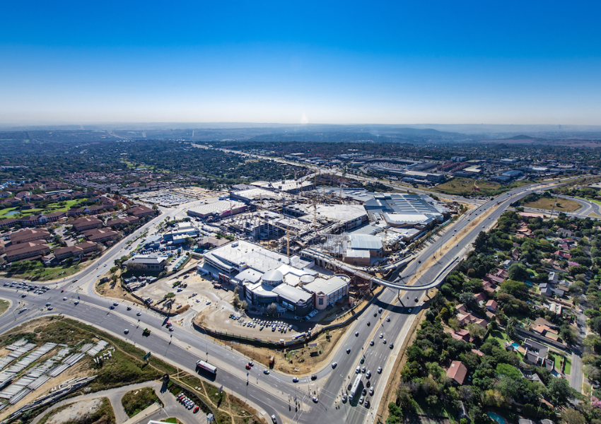 Overview of Fourways Mall in Johannesburg